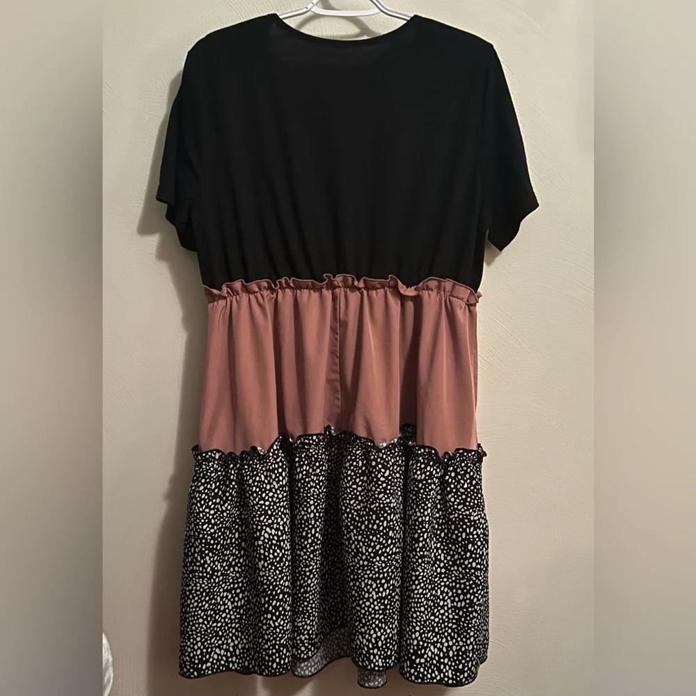 Multi Colored Ruffled Dress - Picture 2 of 3